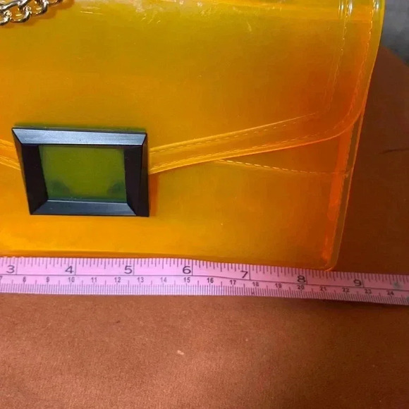 Transparent Yellow and Green Shoulder Bag - Picture 3 of 7